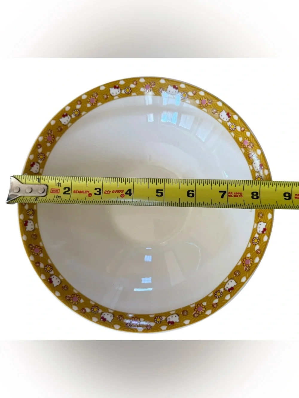 Hello Kitty Sanrio 30 oz Ceramic Ramen Bowl Pink Floral 9” Bowl Only